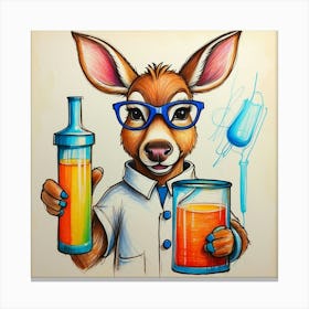 Deer In Lab Coat 7 Canvas Print