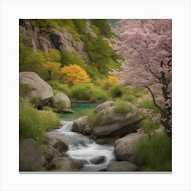 Whispers of Light: Morning by the Riverside Canvas Print