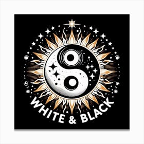 White & Black 2 Canvas Print