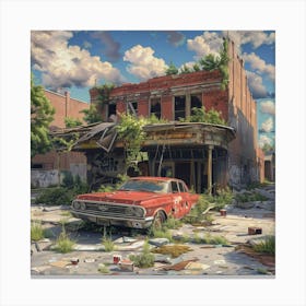 Abandoned Car Canvas Print