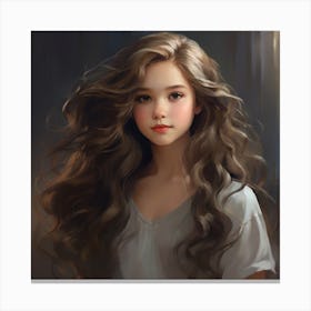 Beautiful Girl Painting Canvas Print