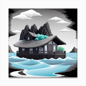 House On The Water Canvas Print