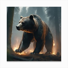 Bear In The Forest 32 Canvas Print