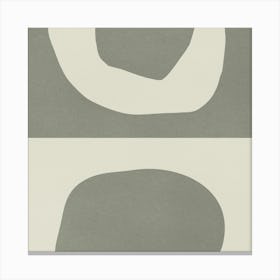 Shapes In Sage Green Canvas Print