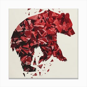 Red Bear Canvas Print