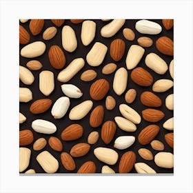 Seamless Pattern Of Nuts Canvas Print