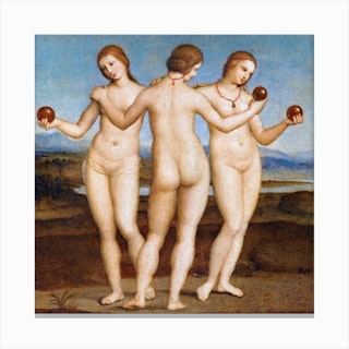 Three Graces, Raphael Canvas Print