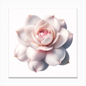 White Flower Isolated On White Background Canvas Print