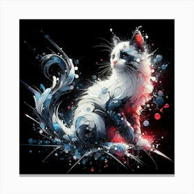 Cat Painting Canvas Print