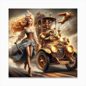 Steampunk Girl 26 Canvas Print