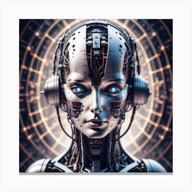 Cyborg Woman 12 Canvas Print