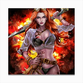 Steampunk Girl Canvas Print