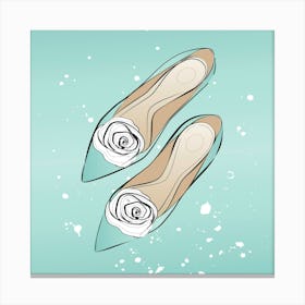 Mint Shoes Canvas Print