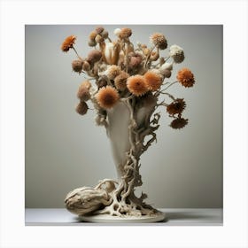 The Last Bloom (Vase of Decaying Flowers) Canvas Print