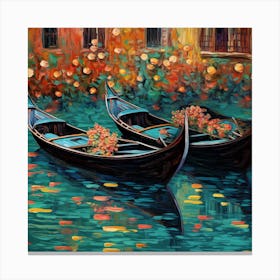 Gondolas In Venice 5 Canvas Print