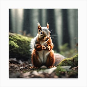 Squirrel In The Forest 224 Canvas Print