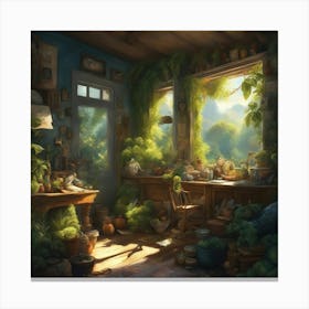 Room Full Of Plants Canvas Print