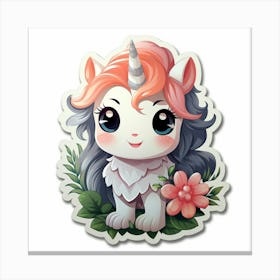 Unicorn Sticker 115 Canvas Print