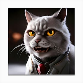 Cat In A Suit 1 Canvas Print