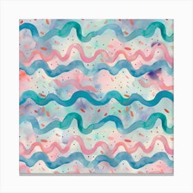 Watercolor Wavy Pattern 1 Canvas Print