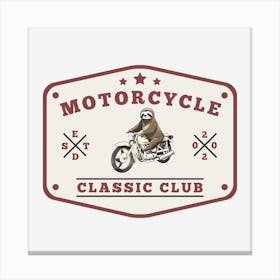 Motorcycle Classic Club Canvas Print