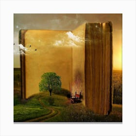 Open Book Canvas Print