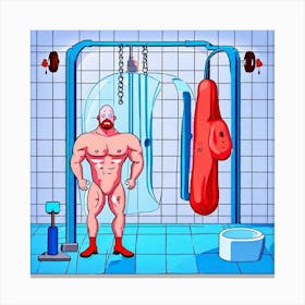 Gym Series V - Tom Ghost Canvas Print