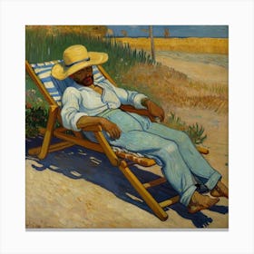 the siesta la siesta by vincent van gogh Canvas Print