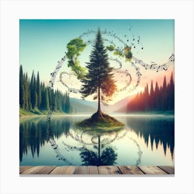 Tree Music Canvas Print