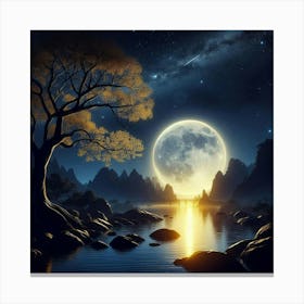 Full Moon In The Sky Canvas Print