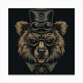 Steampunk Bear 21 Canvas Print