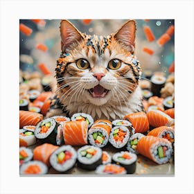 Sushi Cat Canvas Print