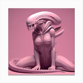 Alien Portrait Pink 11 Canvas Print