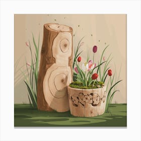 Tulips In A Pot 2 Canvas Print