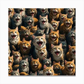 Group Of Cats Canvas Print