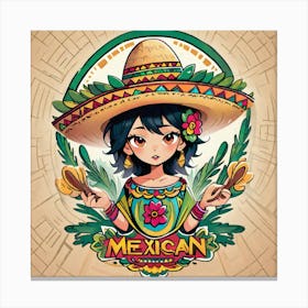 Mexican Girl 48 Canvas Print