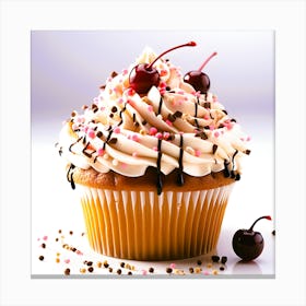 Sugary Dreams Beautifully Decorated Cupcake Canvas Print