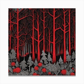 Red Forest 3 Canvas Print