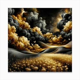 Black And Gold 4 Canvas Print