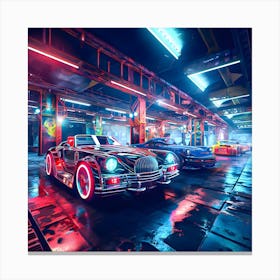 Carpark at night. 1 Canvas Print