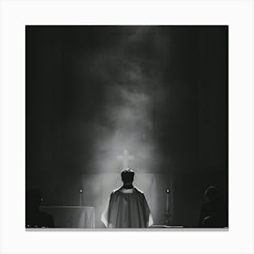 Priest In The Dark Canvas Print