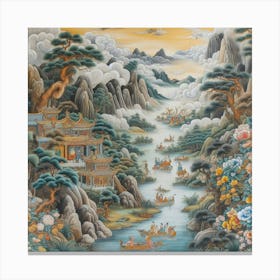 Chinese Landscape Painting Canvas Print