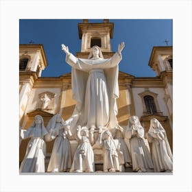 Statue Of Jesus Canvas Print