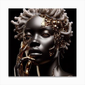 Ebony And Gold Canvas Print