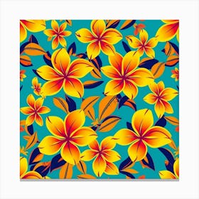 Tropical Floral Pattern Canvas Print