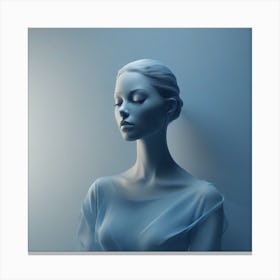 Silhouette a woman Canvas Print