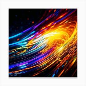 Abstract Light Wave Canvas Print