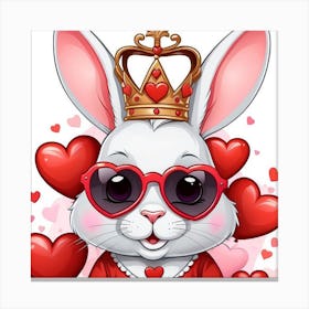 Valentine Bunny Canvas Print