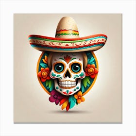 Day Of The Dead Skull 74 Canvas Print