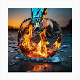 Water Splashing Out Of A Glass Canvas Print